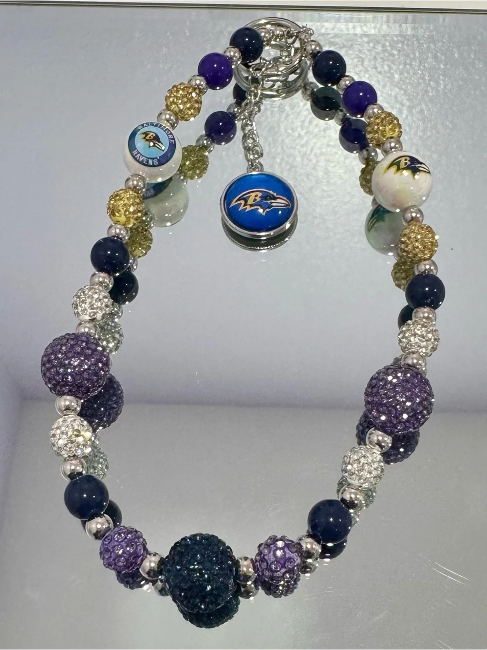 New Gold Ravens Crystal Embellished Phone Chain